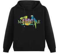 LI XIAOYA Jimmy Buffett's Margaritaville Restaurant Hoody Unisex Ptinted Hoodies Long Sleeve Men's Hooded with Pocket Black S