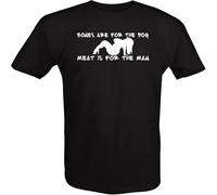LI XIAOYA T Shirt -Bones are for The Dog Meat for The Man Big Sexy BBW Black XL