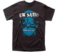 LI XIAOYA UK Subs Another Kind of Blues T Shirt Casual Graphic Tops Black 3XL