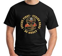 LI YA DENTAL Cobra Karate First Strike Hard Kai Strike Fast No Mercy Men's T-Shirt Black S
