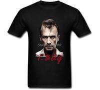 LI YA DENTAL Prison Break T-Bag T Shirt Leisure T-Shirts for Men Cotton Big Size Short Sleeve Custom Men Shirts Black M