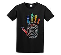 LI YA DENTAL The Healers Hand Symbol Native American Art Sharon Cummings Sharon Cummings Transparent Mens Short Sleeve Black L