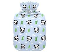 LI ZHI XIN Bouillotte en PVC avec housse en velours 1 L 2 L Motif panda mignon