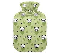 LI ZHI XIN Bouillotte en PVC avec housse en velours 1 L 2 L Motif panda Taille S M