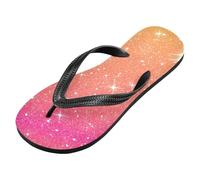 LI ZHI XIN Chaussons d'été pour adulte - Tongs d'intérieur et d'extérieur - Avec semelle antidérapante en PVC - Motif galaxie - Étoile colorée, multicolore, XX-Large