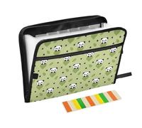 LI ZHI XIN Classeur extensible A4 13 poches, étanche avec fermeture éclair, pour l'école, le bureau, motif panda