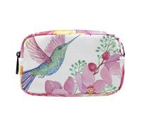 LI ZHI XIN Grande trousse à crayons tendance, trousse de rangement de maquillage, sac de rangement pour étudiants, adolescents, garçons, filles, enfants, femmes, femmes, colibri, fleurs, orchidées