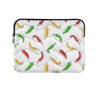 LI ZHI XIN Housse pour ordinateur portable, ordinateur portable, résistant aux chocs, étanche, avec fermeture éclair, sac d'accessoires 33-35,6 cm, 38,1 à 40,6 cm, porte-documents, légumes, chili