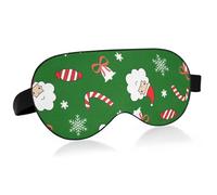 LI ZHI XIN Masque de sommeil pour adulte - Masque de sommeil occultant pour homme et femme - Masque de voyage avec sangle réglable - Doux et confortable - Motif bonbons et Père Noël