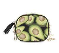 LI ZHI XIN Sac à bandoulière pour femme et fille avec chaîne en polyuréthane Motif poire