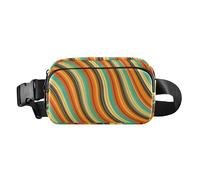 LI ZHI XIN Sac banane tendance léger pour homme et femme avec fermeture éclair pour course à pied, promenade, voyage, randonnée, escalade, motif géométrique tourbillon, multicolore, Taille unique
