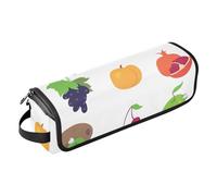 LI ZHI XIN Sac de voyage 2 en 1 pour sèche-cheveux avec tapis résistant à la chaleur, étui de rangement pour sèche-cheveux, fer à friser, boîte à cosmétiques, fruits d'été tropicaux