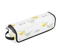 LI ZHI XIN Sac de voyage 2 en 1 pour sèche-cheveux avec tapis résistant à la chaleur, étui de rangement pour sèche-cheveux, fer à friser, boîte à cosmétiques, motif pélican dessin animé