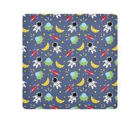 LI ZHI XIN Tissu autocollant magique pour objectif d'appareil photo, sac de maquillage, sac à cosmétiques, chiffon magique, 35 x 35 cm, 45 x 45 cm, 55 x 55 cm, motif planète spatiale, multicolore, 45