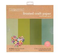 Lia Griffith LIA Craft Tissu, papier, succulent-greens, 30,5 x 30,5 cm