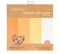 Lia Griffith Papier kraft givré, couleur agrumes, 30,5 x 30,5 cm