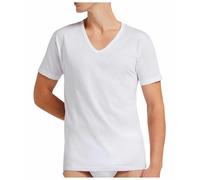 LIABEL 3 T Shirt Corps Homme Demi Manches Col V 100% Coton Art. 03828/53, Blanc, Medium