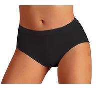 Liabel 5 Slip Taille Haute Femme Microfibre Culotte Seamless Made in Italy Sans Couture Élastique Noir Blanc et Nu, Noir , S/M