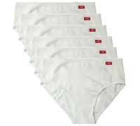 Liabel, Slip femme en coton élastique modèle Midi, lot de 6 à 12 pièces., Blanc, 3XL