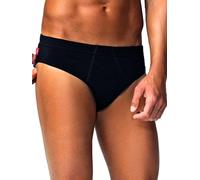 Liabel Slip homme 100 % coton Lot de 12 ou 3 culottes blanches colorées pour homme LS559, 3 slips noirs, XL