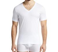 Liabel T-shirt pour homme, col rond et col en V, 100 % coton, blanc de S à 3XL, Col V, XL