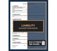 Liability Waiver Form Book: Liability Release Form Book | General Agreement to Hold Harmless Between Releasee and Releasor | 50 Forms