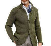 liaddkv _ Sakko Veste de costume en tricot bleu pour homme Coupe droite Automne Hiver Tenue de loisirs Blazer Homme Classique Veste chaude Convient pour fête, date, bal de fin d'année, mariage,