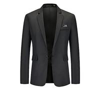 liaddkv _ Veste sportive à la mode pour homme, veste gentleman, blazer de smoking, veste de costume noire slim fit avec un bouton, XXXL, Noir, M