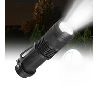 LIAISIMI Lampe de poche LED Lampe de travail multifonctions Mini-lampe portable 3 modes Lampe de poche pliable Idéale pour le camping, la randonnée, la vision nocturne, la pêche de nuit (1, white)