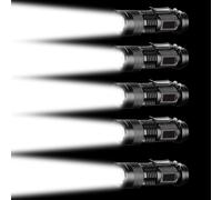 LIAISIMI Lampe de poche LED Lampe de travail multifonctions Mini-lampe portable 3 modes Lampe de poche pliable Idéale pour le camping, la randonnée, la vision nocturne, la pêche de nuit (5, white)