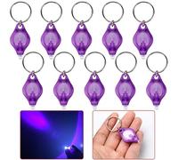 LIAISIMI LED UV porte - clés lampe de poche Mini LED porte - clés lampe portable porte - clés lampe de poche lumière noire UV chien urine testeur (10Pcs Purple)