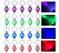 LIAISIMI LED UV Porte, Mini Lampe de Poche,Clés Lampe Portable Porte, Clés Lampe de Poche Lumière Noire UV Chien Urine Testeur (20Pcs Red+Blue+Green+Purple)