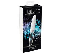 Liaison Straight - vibromasseur LED rechargeable (transparent-blanc)