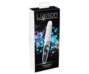 Liaison Straight - vibromasseur LED rechargeable (transparent-blanc)