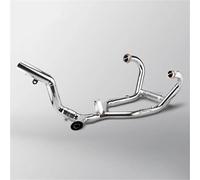 Liaison Tuyau Silencieux D'échappement Complet pour Moto pour BMW pour R-nineT pour RnineT Tube De Raccordement en Acier Inoxydable Moto Pot D'Échappement(Couleur 2)