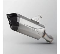 Liaison Tuyau Silencieux D'échappement Moto pour BMW R1300GS ADV R 1300 GS Adventure 2024 2025 Système Complet Collecteur Tube Liaison 60 Mm Moto Pot D'Échappement(Argent)