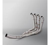 Liaison Tuyau Silencieux D'échappement pour Moto pour BMW S1000R S 1000 R 2015-2018, 60 Mm, Collecteur Avant, Tube Intermédiaire Moto Pot D'Échappement(Argent)