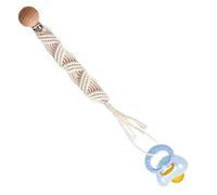Liakyunf Attaches-sucettes Fille,porte-sucette - Clip de sucette en corde de coton Boho,Porte-sucette en coton flexible, pinces en bois tressées en corde de Boho, pour bouteille de lait