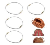 Liakyunf Cadre de Sac,Cadre de pour Fabrication Sacs - 4 Pièces De Remplacement en Aluminium De 23cm pour Création Réparation De Pochettes Clutches Et Sacs À