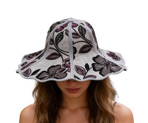 Liakyunf Chapeau Soleil - Couvre-Chef Chinois Pliable Anti-UV - Capeline Éventail à Imprimé Floral,pour Femmes, Filles, Plage, Voyage, randonnée, Pique-Nique, Camping, au Quotidien,