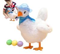 Liakyunf Jouet Poule Pond des Œufs, Peluche Dansante Chantante Interactive pour Enfant, Doudou Musique Éducatif avec Œufs, Cadeau Anniversaire