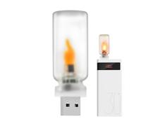 Liakyunf Lampe LED Vacillante - Éclairage Compact Sans Flamme Pour Décoration En Verre | Lampe USB À Brancher Pour Voiture Avec Effet Flamme,Pour L'Intérieur, L'Extérieur, La Fête, La Chambre, Les