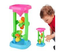 Liakyunf Moulin à Eau Jouet Enfant - Jeu d’Eau bac à Sable avec Entonnoir et Tamis - Accessoire Plage Piscine Bain - Cadeau été Fille garçon 3 Ans et Plus