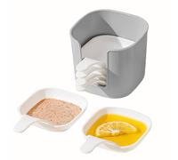 Liakyunf Soucoupe À Sauce Soja - 6 Plateaux à Sauce Soja avec Poignée | Plateau de Service avec Support pour Yaourt Cuisine Maison Restaurants Repas Familiaux Pique-niques Barbecue