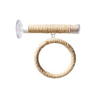 Liakyunf Support Perchoir Portable pour Oiseaux, Support Portable Interactif Perroquet, Jouets d'entraînement en bâton abrasif, pour Cacatoès Perruche Bain Mural Voyage Voiture Douche Intérieur