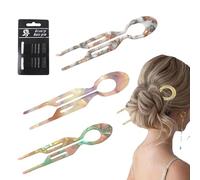 Lialys Hair Pin, French Hair Pin, U Shaped Hair Pins for Women, Retro Fork Hair Pin Internal Teeth Hair Clips, Suitable for All Women's Hair Styles, Hair Styling Accessories (3Pcs- B)