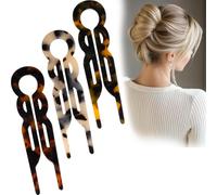 Lialys Lot de 3 épingles à cheveux élégantes pour femme, adaptées à tous les types de cheveux (S-D)