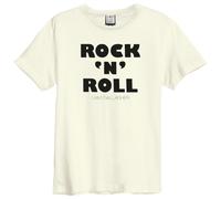 Liam Gallagher Amplified Rock N Roll T-Shirt Vintage Blanc Amplifié