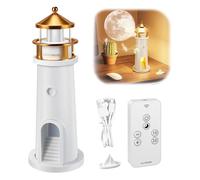 Liamostee Phare décoratif, lampe de phare, lampe de phare, lampe de lune à LED, lampe de projection avec télécommande, cadeau L