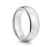 Lian Bagues en acier inoxydable pour homme de 4 mm, 6 mm, 8 mm, argent, or, noir, hautement poli, confortable, bague bombée, Métal, Pas de pierre précieuse